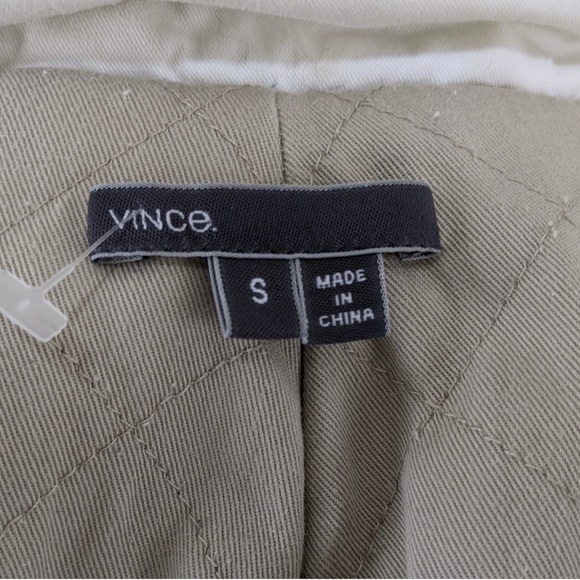 Vince White Quilted Coat with Fur-Trimmed Hood S - Picture 6 of 6